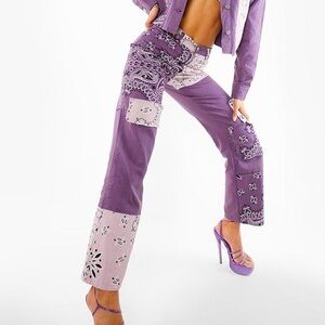 Bandana patchwork pants